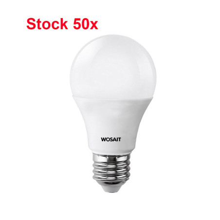 Stock 50 Lampadine LED E27 10W 4000K 930lm Wosait WT62468-X50